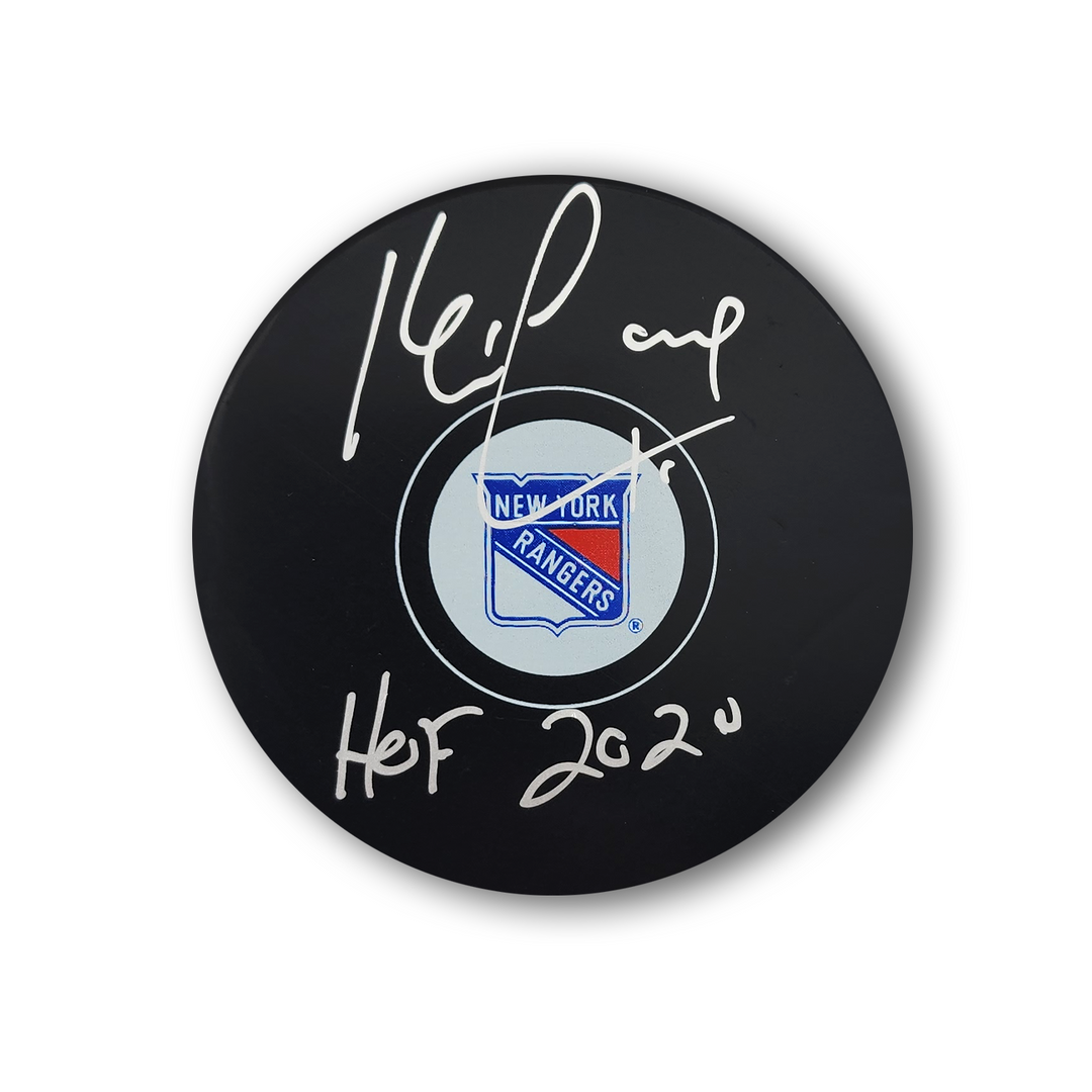 Kevin Lowe Autographed New York Rangers Hockey Puck HOF 2020