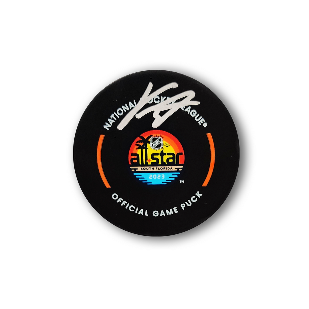 Kirill Kaprizov 2023 NHL All Star Western Conference Autographed Official Hockey Puck