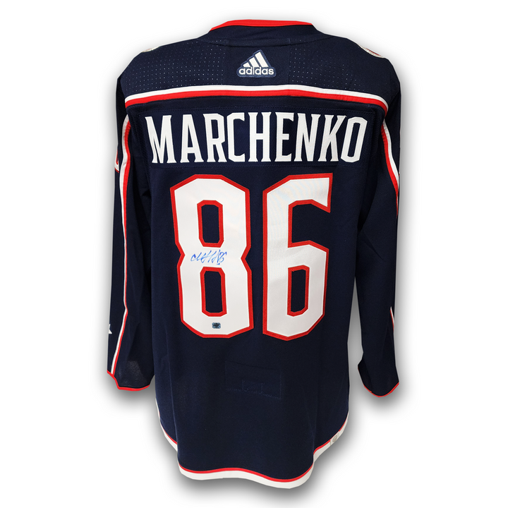 Kirill Marchenko Autographed Columbus Blue Jackets Adidas Jersey