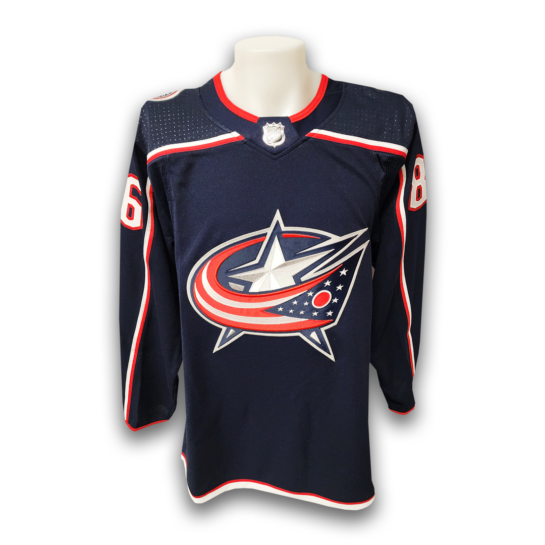 Kirill Marchenko Autographed Columbus Blue Jackets Adidas Inscribed NHL Debut