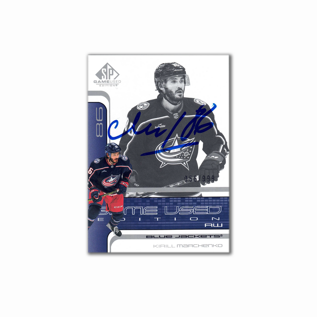 2022-23 UD SP Game Used #R-63 KIRILL MARCHENKO Autographed Rookie Card   #/999