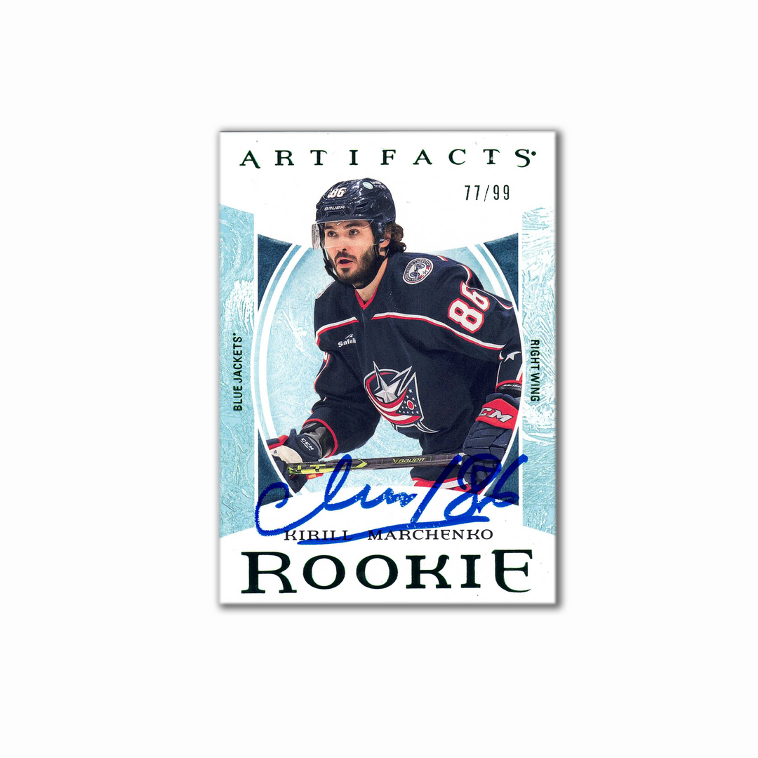 2022-23 UD Artifacts Emerald #236 KIRILL MARCHENKO 77/99 with Redemption Card