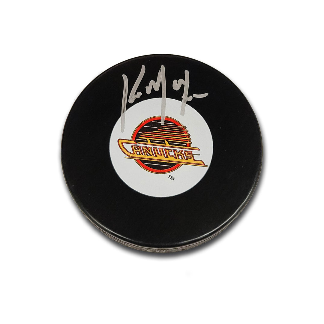 Kirk McLean Vancouver Canucks Flying Skate Autographed Hockey Puck