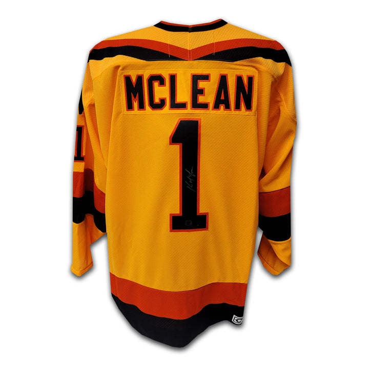 Kirk Mclean Vancouver Canucks Yellow Flying Skate CCM Jersey
