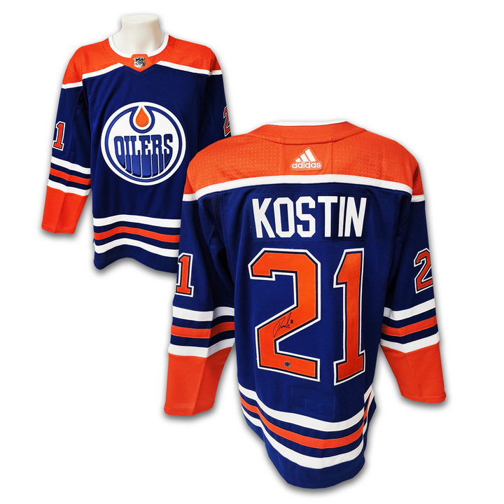 Klim Kostin Autographed Edmonton Oilers Home Adidas Jersey