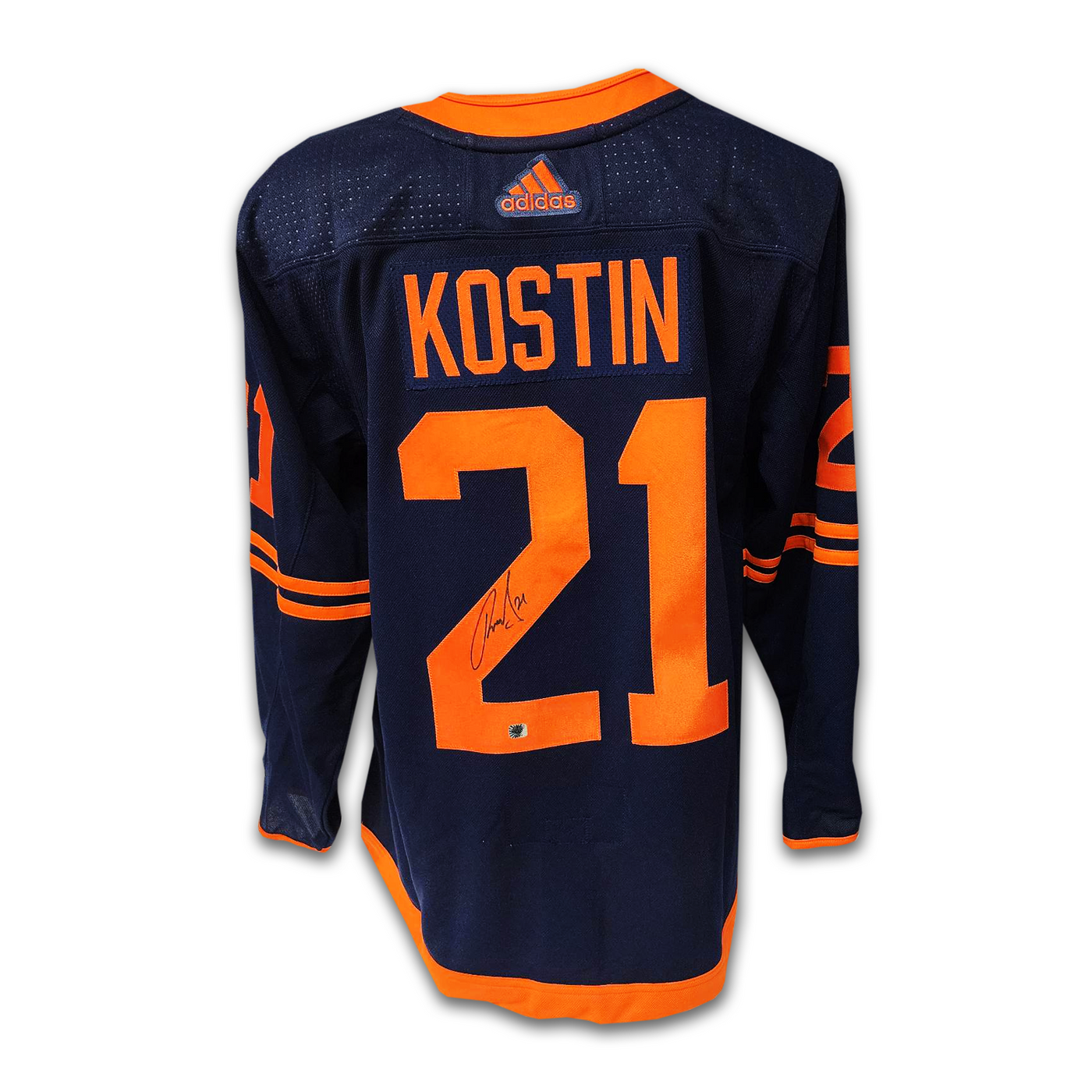 Klim Kostin Autographed Edmonton Oilers Alternate Adidas Jersey