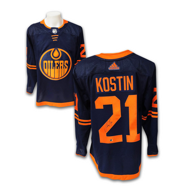 Klim Kostin Autographed Edmonton Oilers Alternate Adidas Jersey