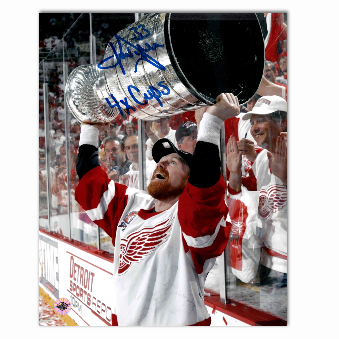 Kris Draper Autographed Detroit Red Wings Stanley Cup 8x10 Photo