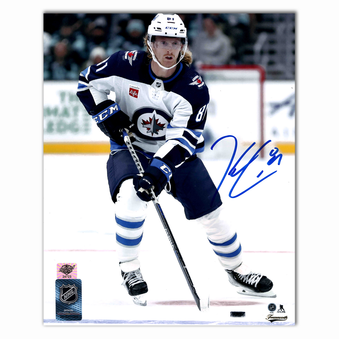 Kyle Connor Autographed Winnipeg Jets Away 8x10 Photo