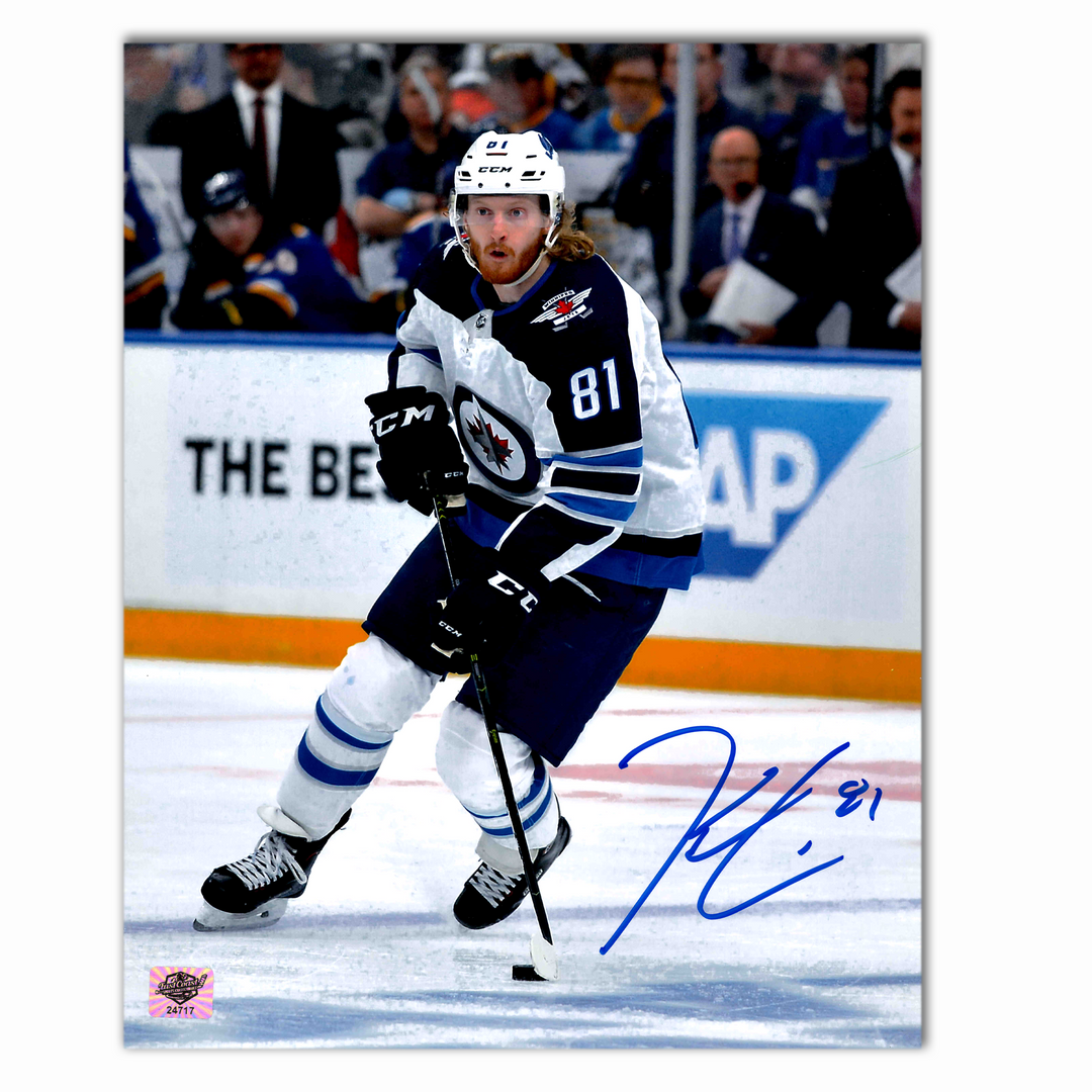 Kyle Connor Autographed Winnipeg Jets Away Photo 8x10