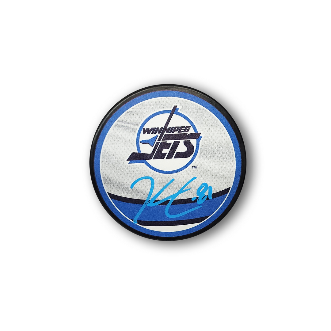 Kyle Connor Autographed Winnipeg Jets Reverse Retro 2.0 Hockey Puck