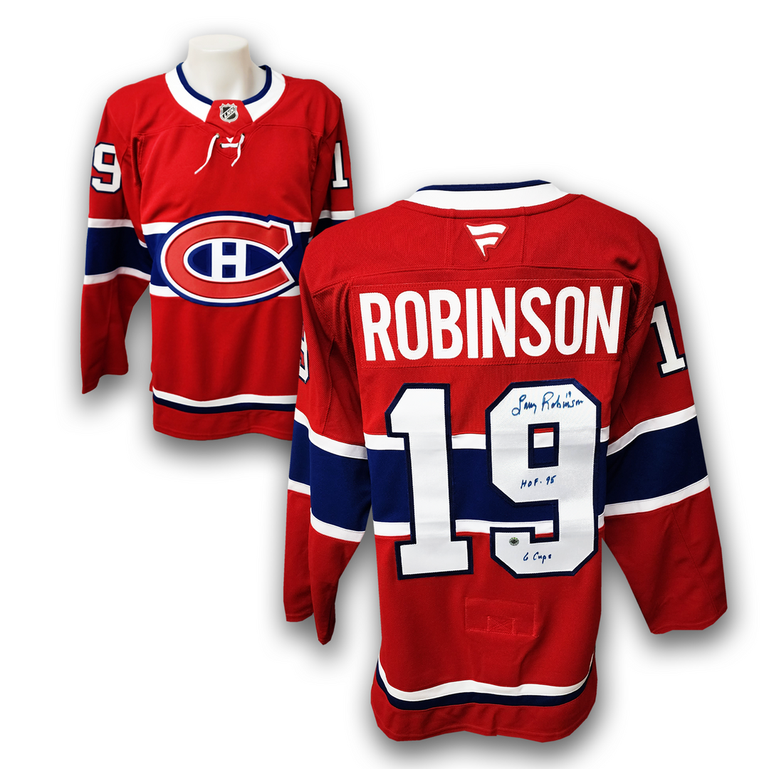 Larry Robinson Autographed Montreal Canadiens Home Fanatics Premium Jersey