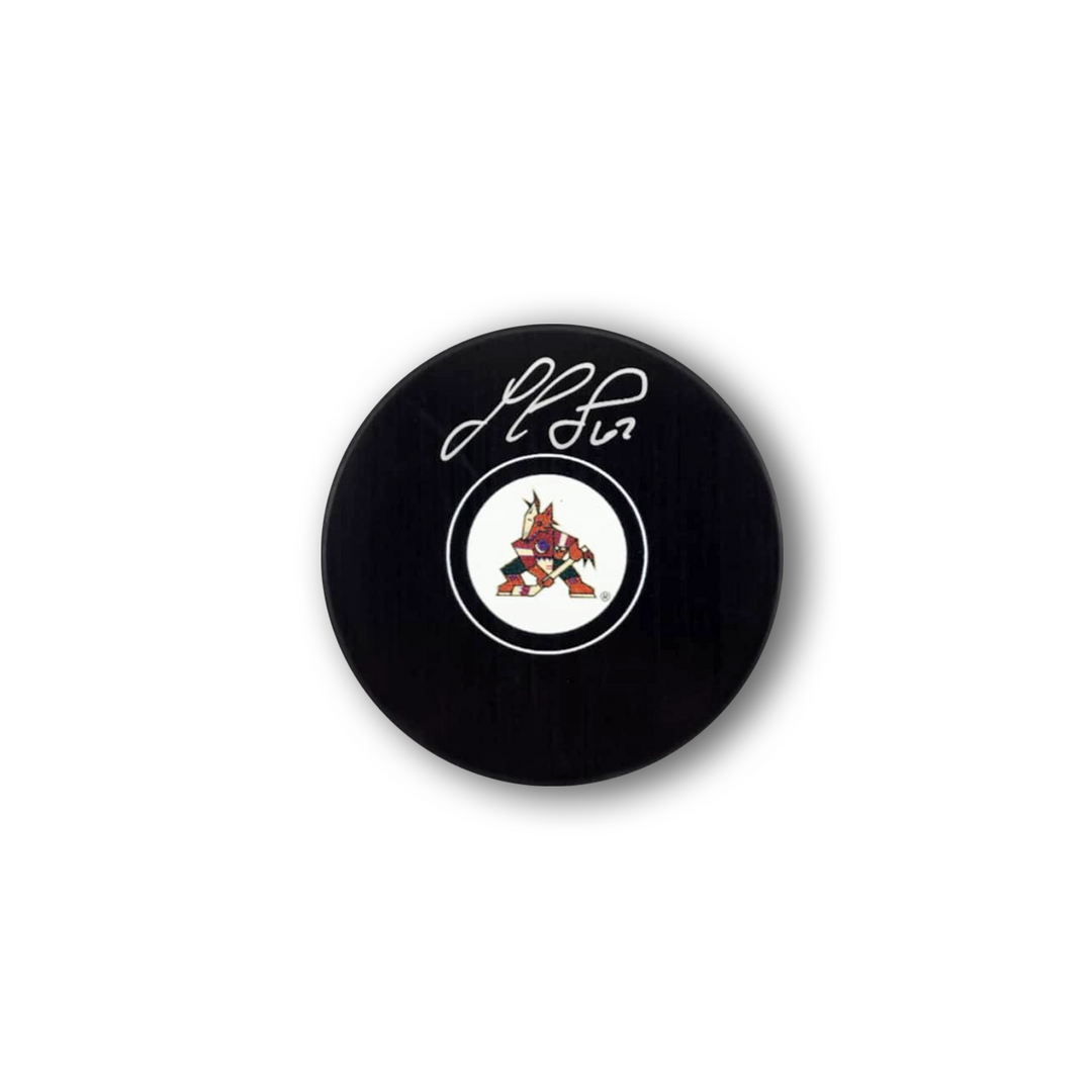 Lawson Crouse Autographed Arizona Coyotes Hockey Puck