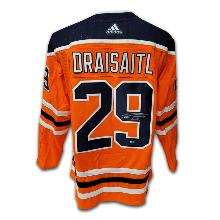 Leon Draisaitl Edmonton Oilers Orange Adidas Jersey