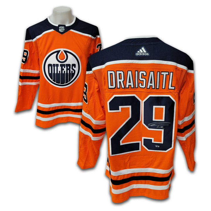 Leon Draisaitl Edmonton Oilers Orange Adidas Jersey