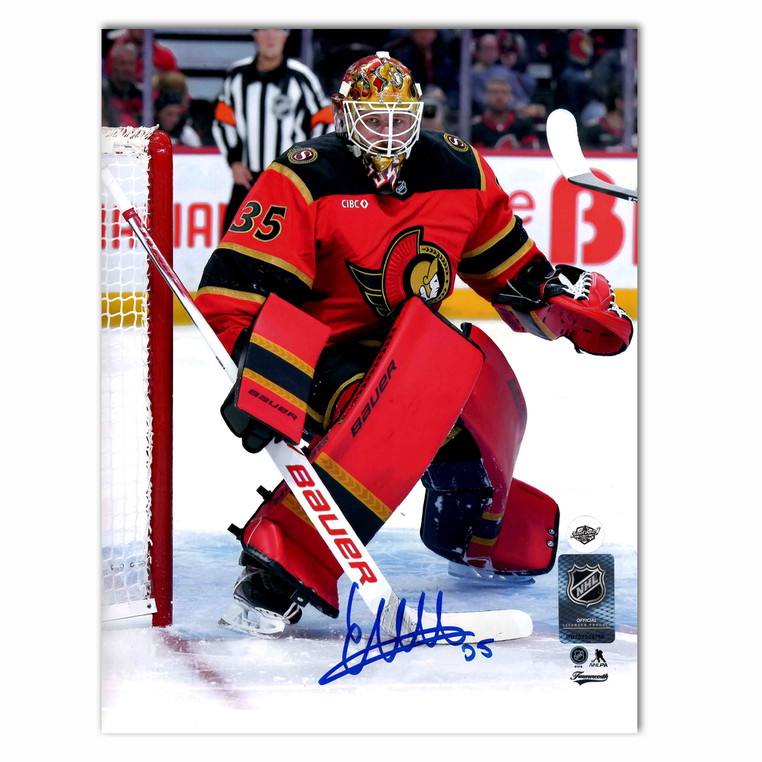 Linus Ullmark Autographed Ottawa Senators Alternate 8x10 Photo