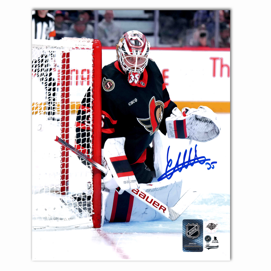 Linus Ullmark Autographed Ottawa Senators Home 8x10 Photo