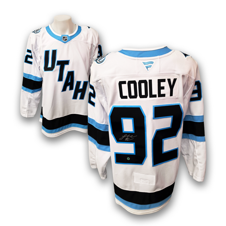 Logan Cooley Autographed Utah Mammoth Away Fanatics Premium Jersey