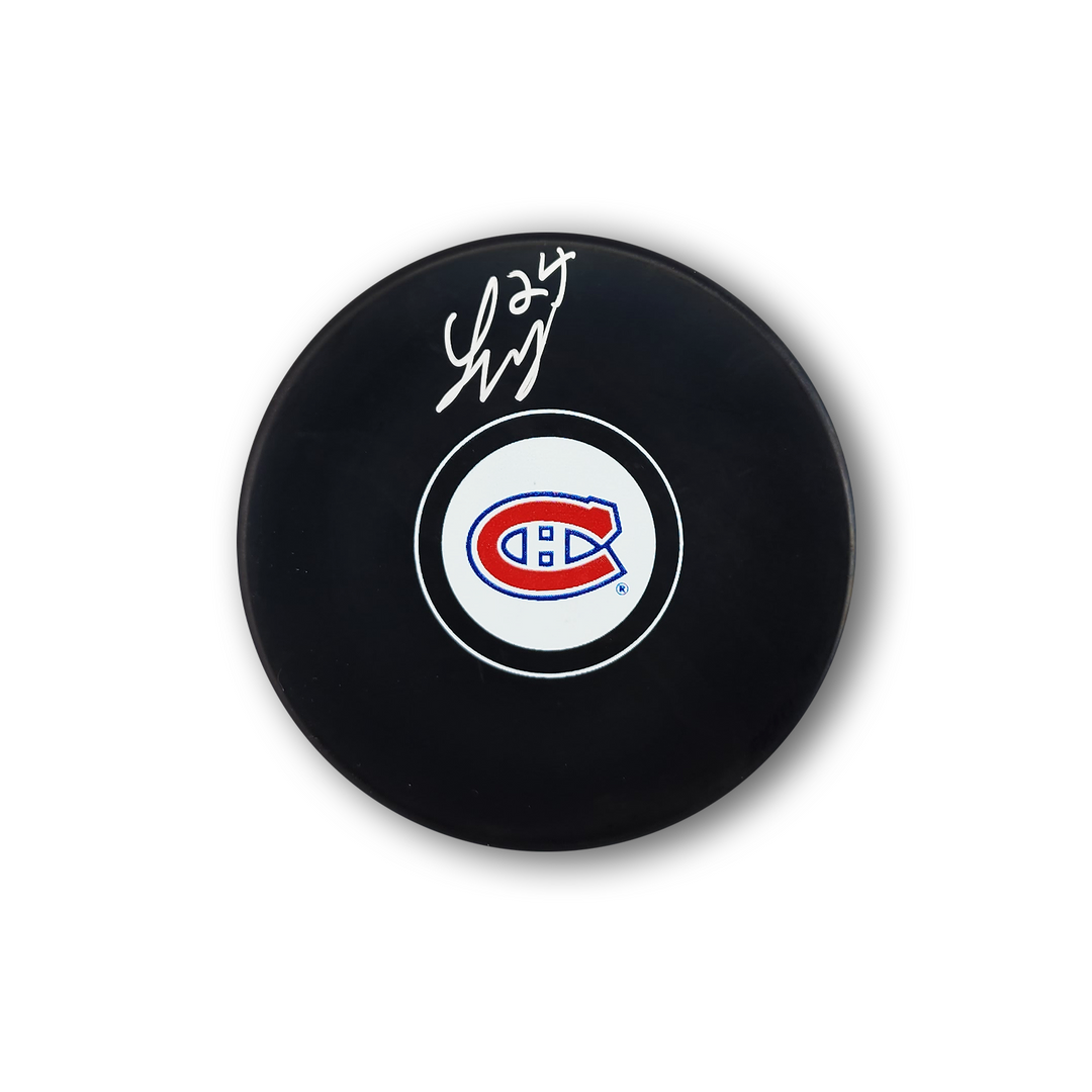 Logan Mailloux Autographed Montreal Canadiens Hockey Puck
