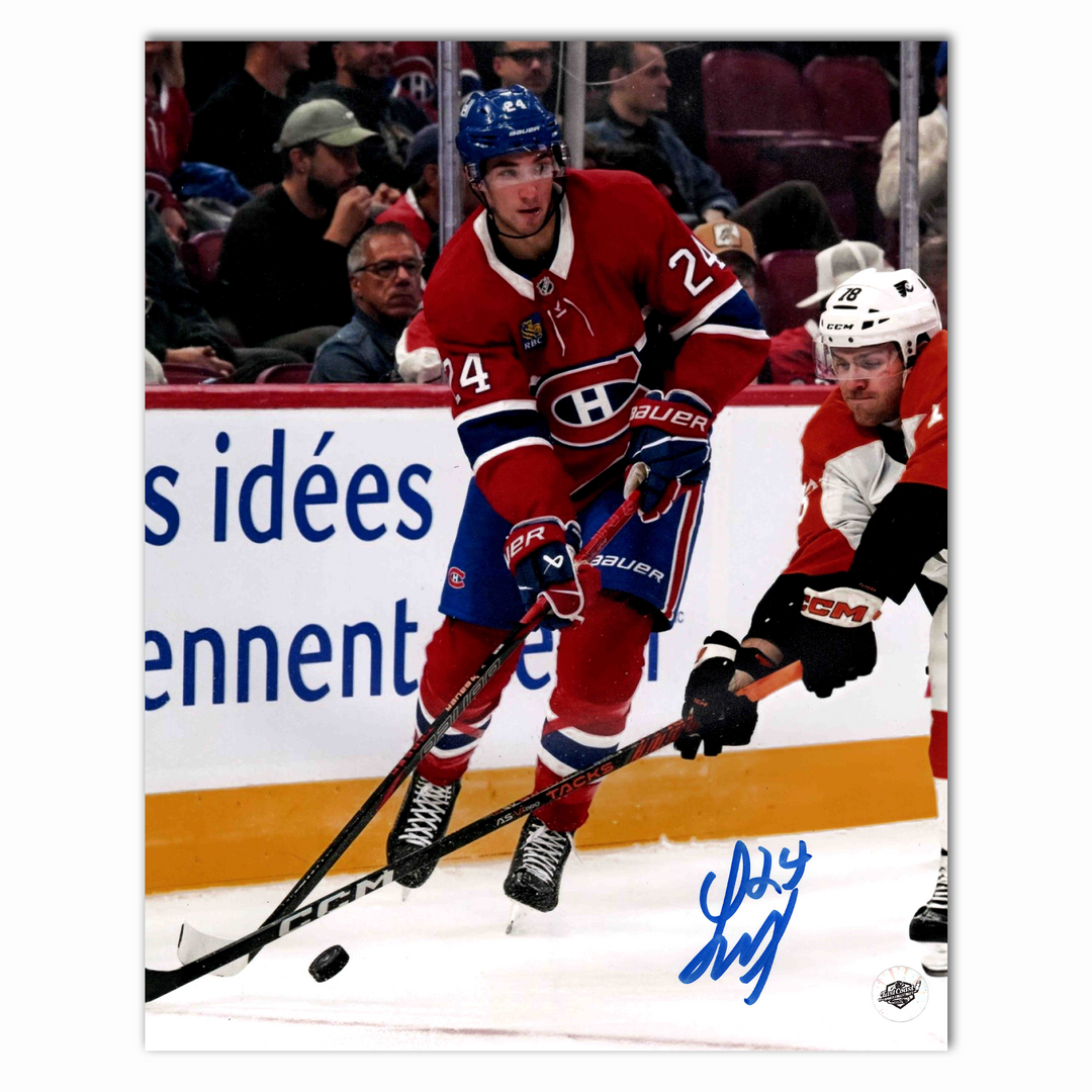 Logan Mailoux Autographed Montreal Canadiens Home 8x10 Photo