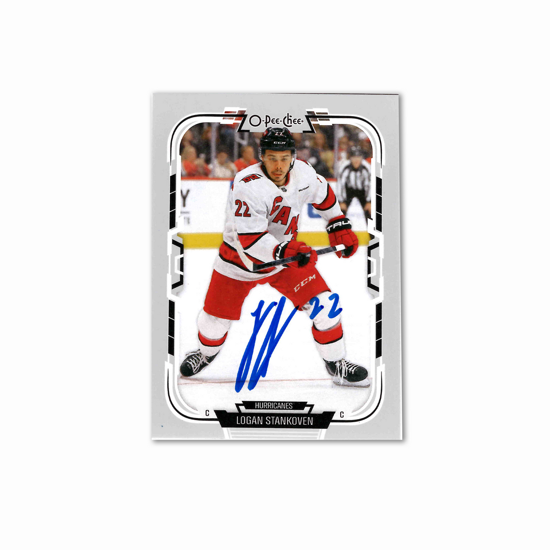 Logan Stankoven Autographed Carolina Hurricanes OPC 
