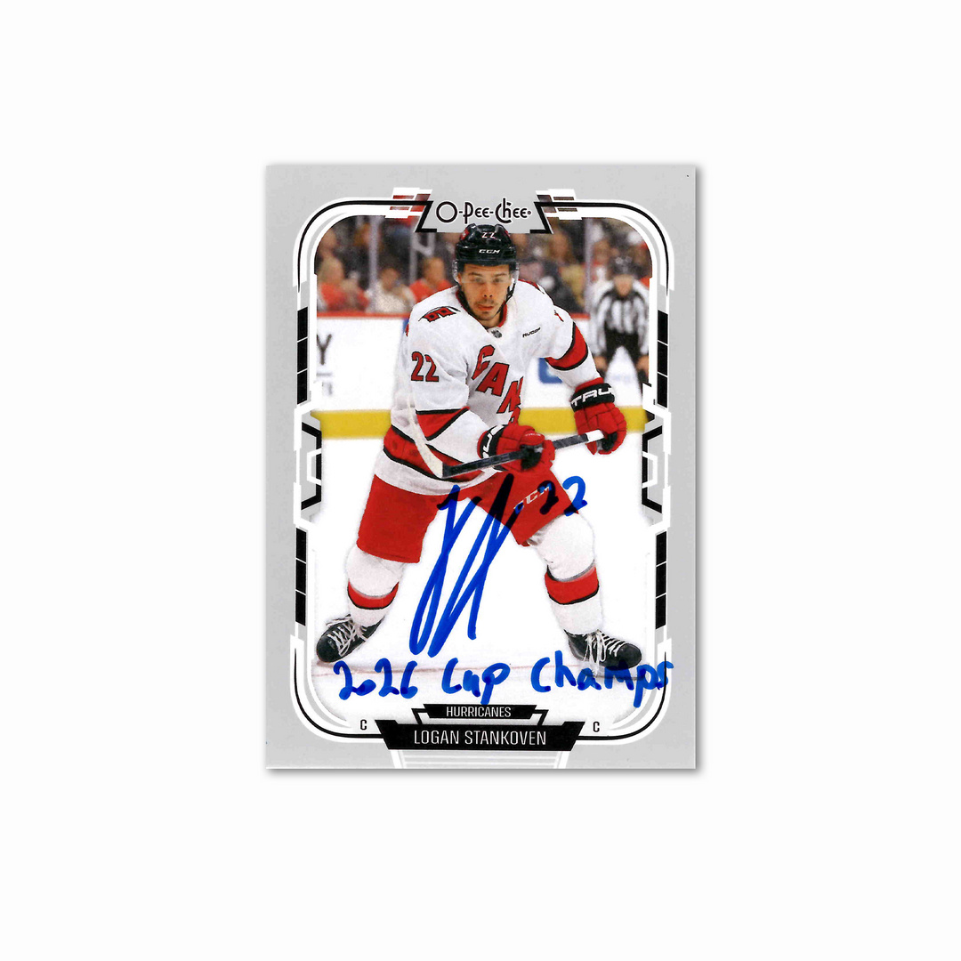 Logan Stankoven Autographed Carolina Hurricanes OPC 