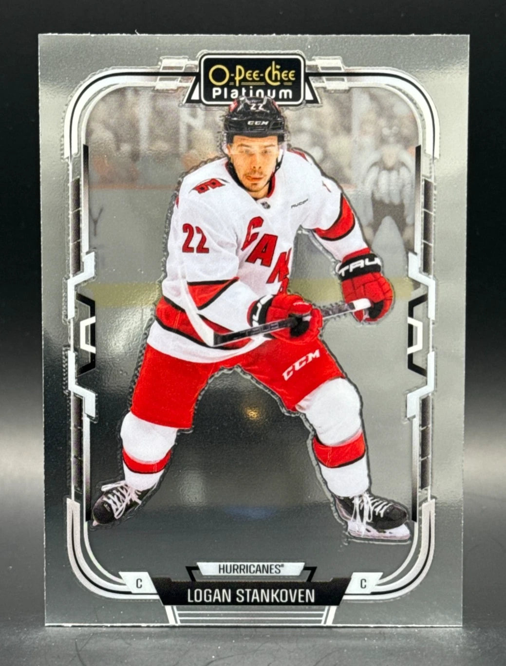 Pre-Order - Logan Stankoven Autographed Carolina Hurricanes 2025-26 OPC Platinum #96 Hockey Card