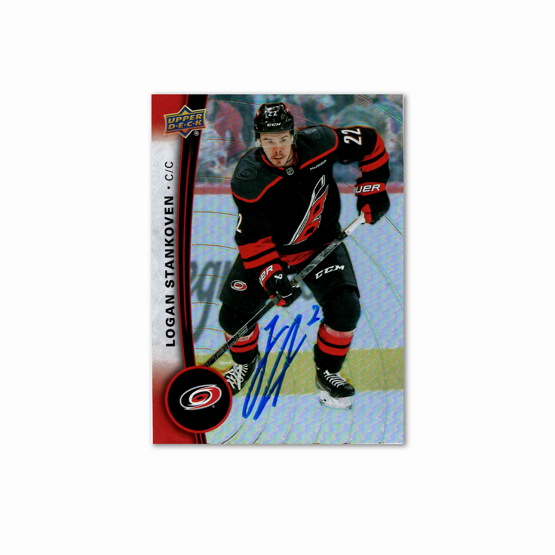 Logan Stankoven Autographed Carolina Hurricanes UDA 