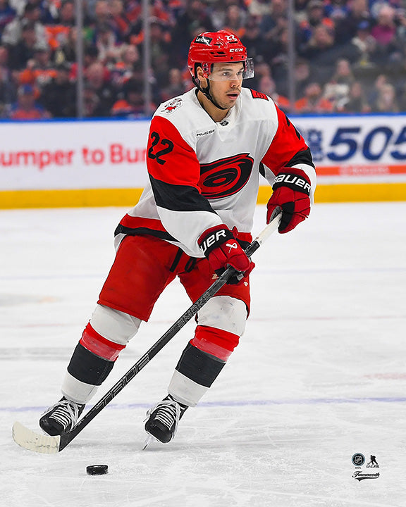 Pre-Order - Logan Stankoven Autographed Carolina Hurricanes Away 8x10 Photo