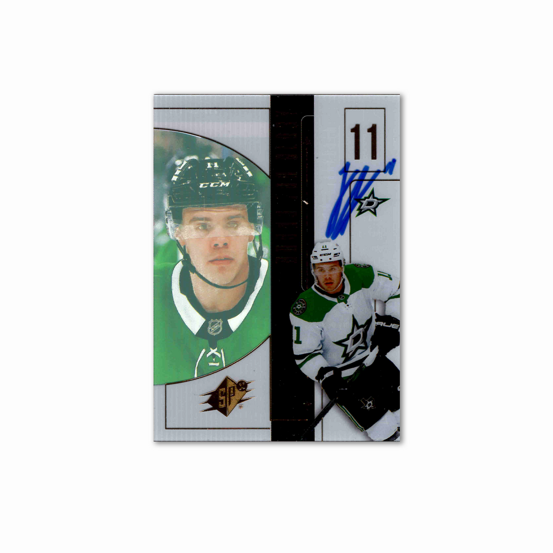 Logan Stankoven Autographed Dallas Stars UDA SPX BFG-15 2024-25 Hockey Card