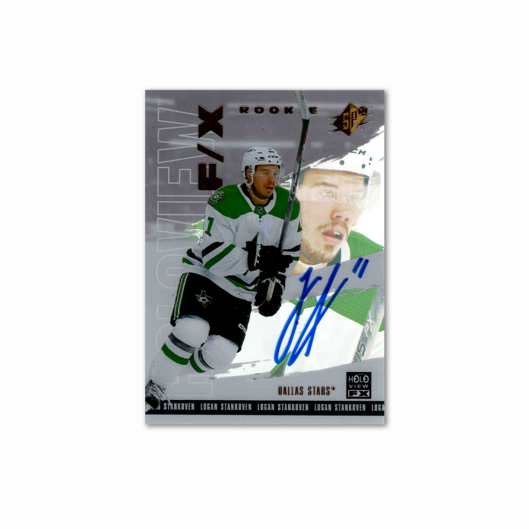 Logan Stankoven Autographed Dallas Stars Holoview FX HV-38 2024-25 Hockey Card