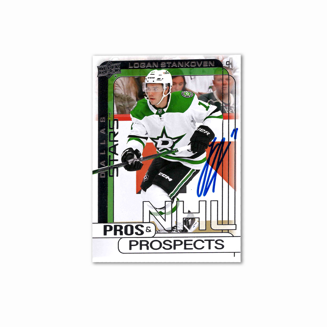 Logan Stankoven Autographed Dallas Stars Pros &amp; Prospects PP-30 2024-25 Hockey Card