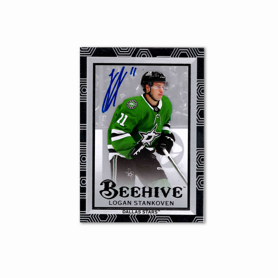 Logan Stankoven Autographed Dallas Stars UDA BeeHive BH9 2024-25 Hockey Card