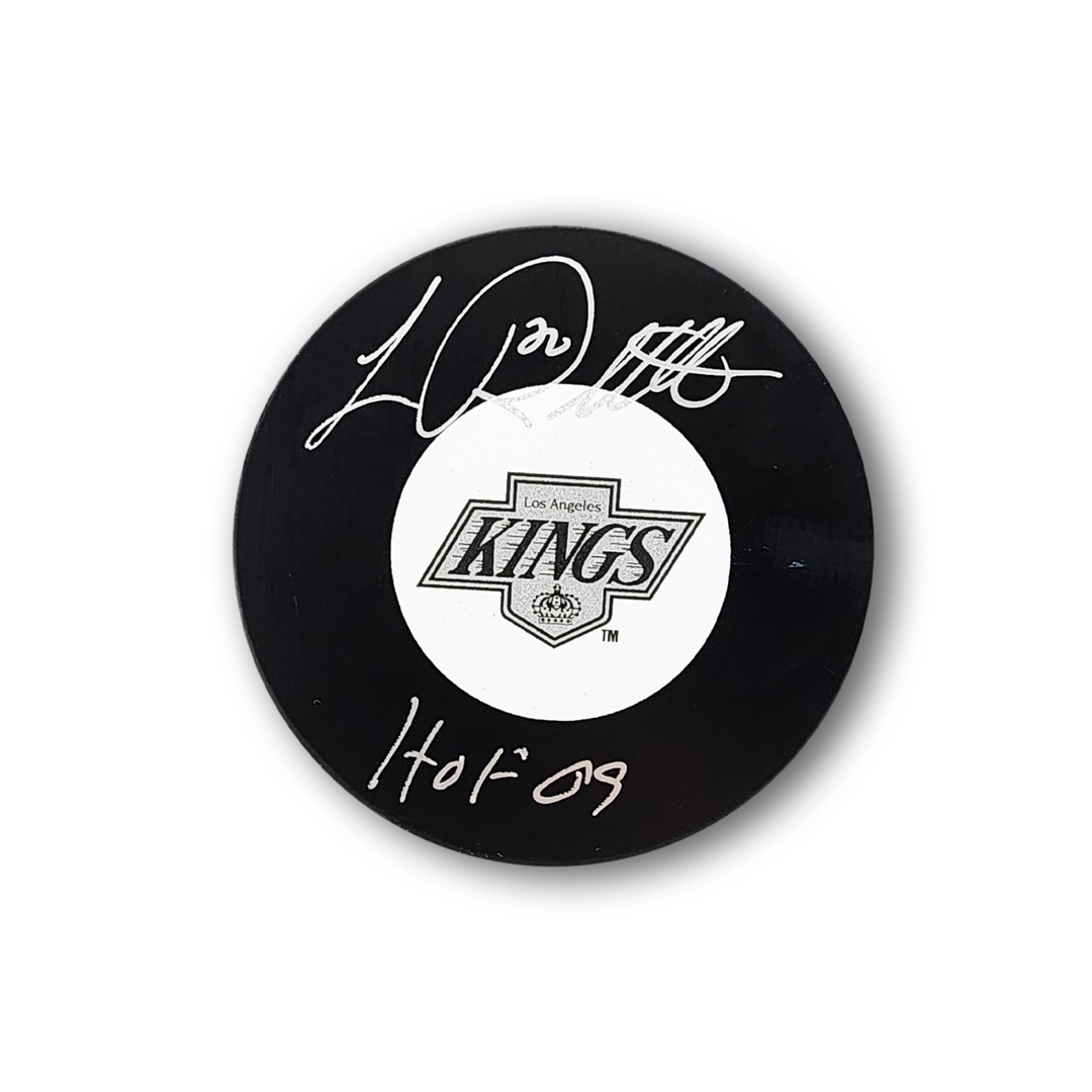 Luc Robitaille Autographed Los Angeles Kings Hockey Puck Inscribed HOF