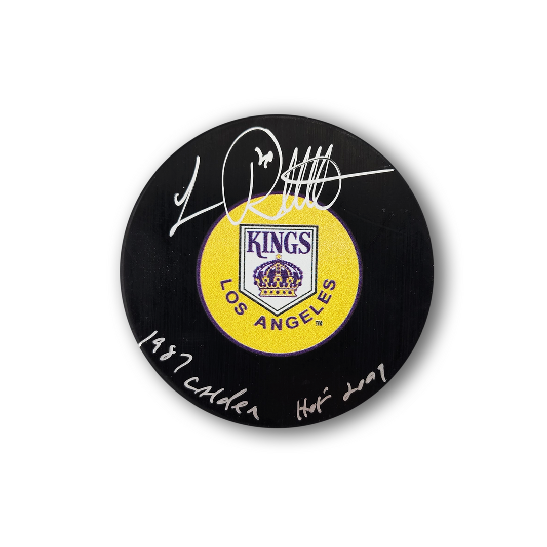 Luc Robitaille Autographed Los Angeles Kings Hockey Puck Inscribed