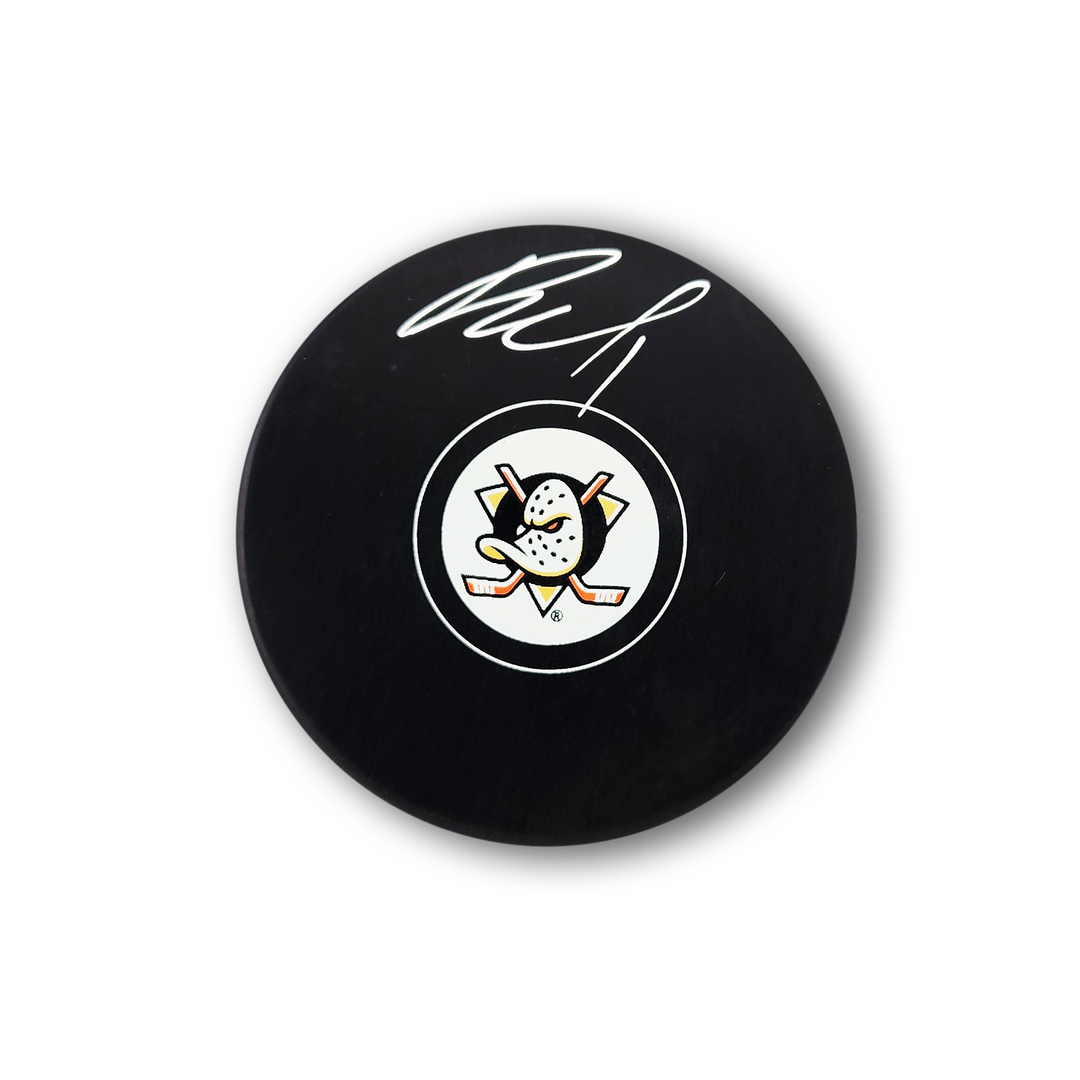 Lukas Dostal Autographed Anaheim Ducks Hockey Puck