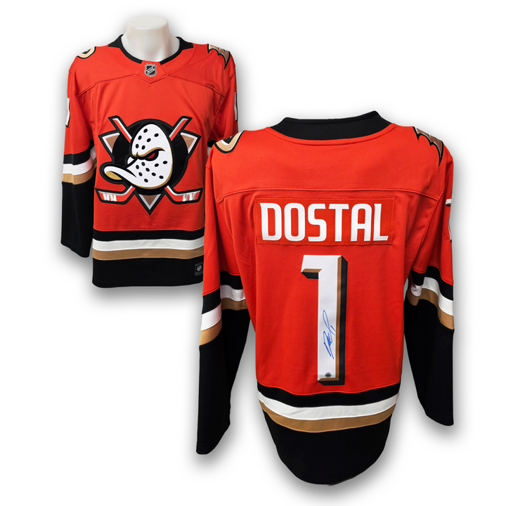 Lukas Dostal Autographed Anaheim Ducks Home Fanatics Break Away Jersey