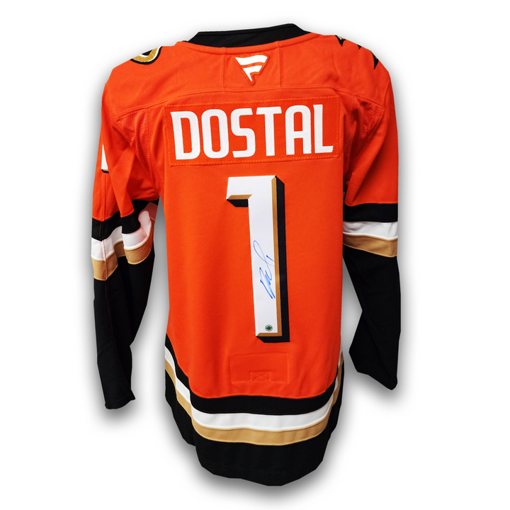 Lukas Dostal Autographed Anaheim Ducks Home Fanatics Premium Jersey