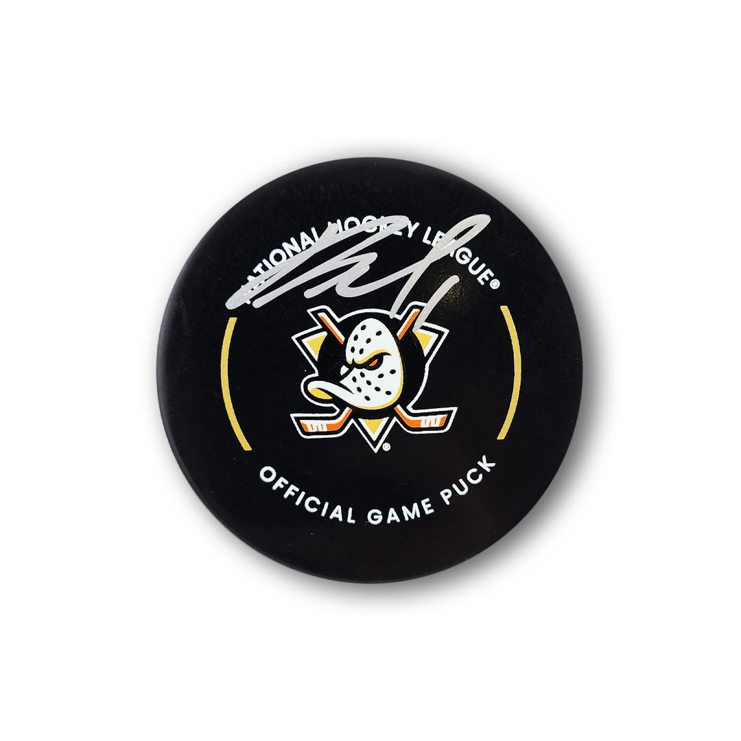 Lukas Dostal Autographed Anaheim Ducks Official Hockey Puck