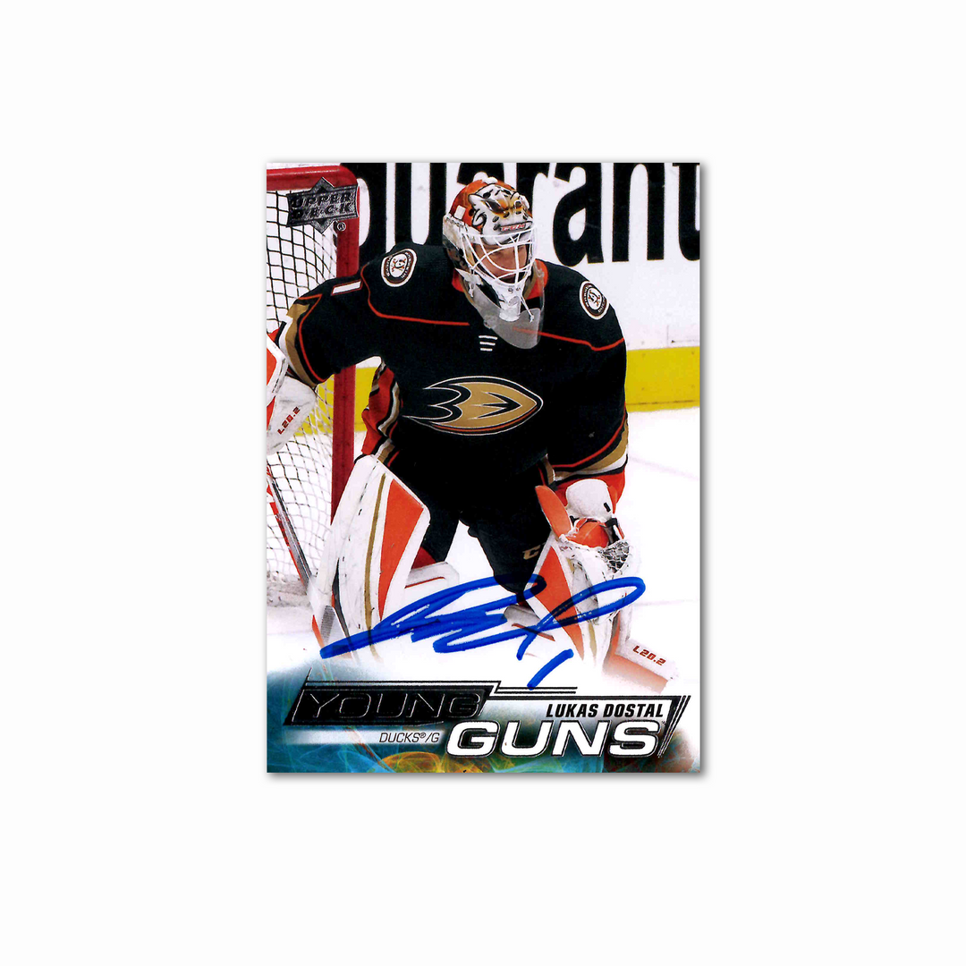 Lukas Dostal Autographed Anaheim Ducks Young Guns Hockey Card