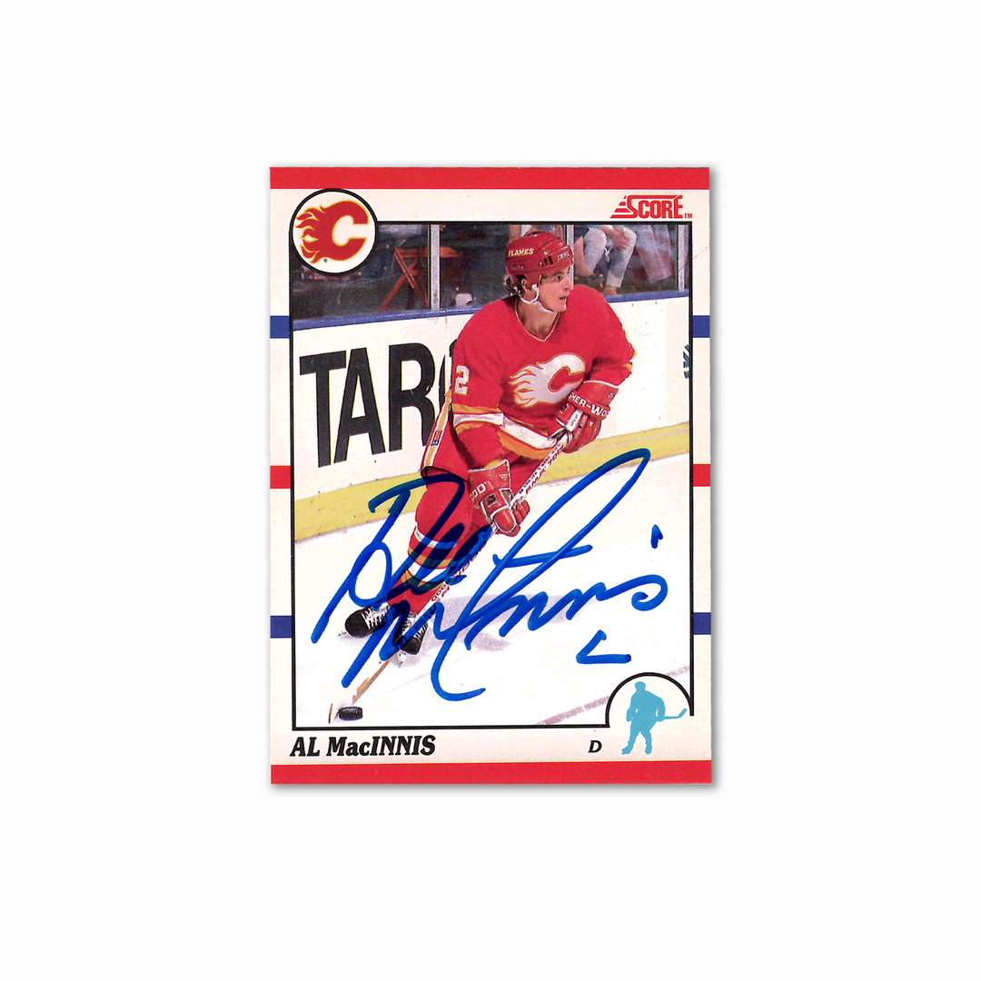 Al MacInnis Autographed Calgary Flames Score 