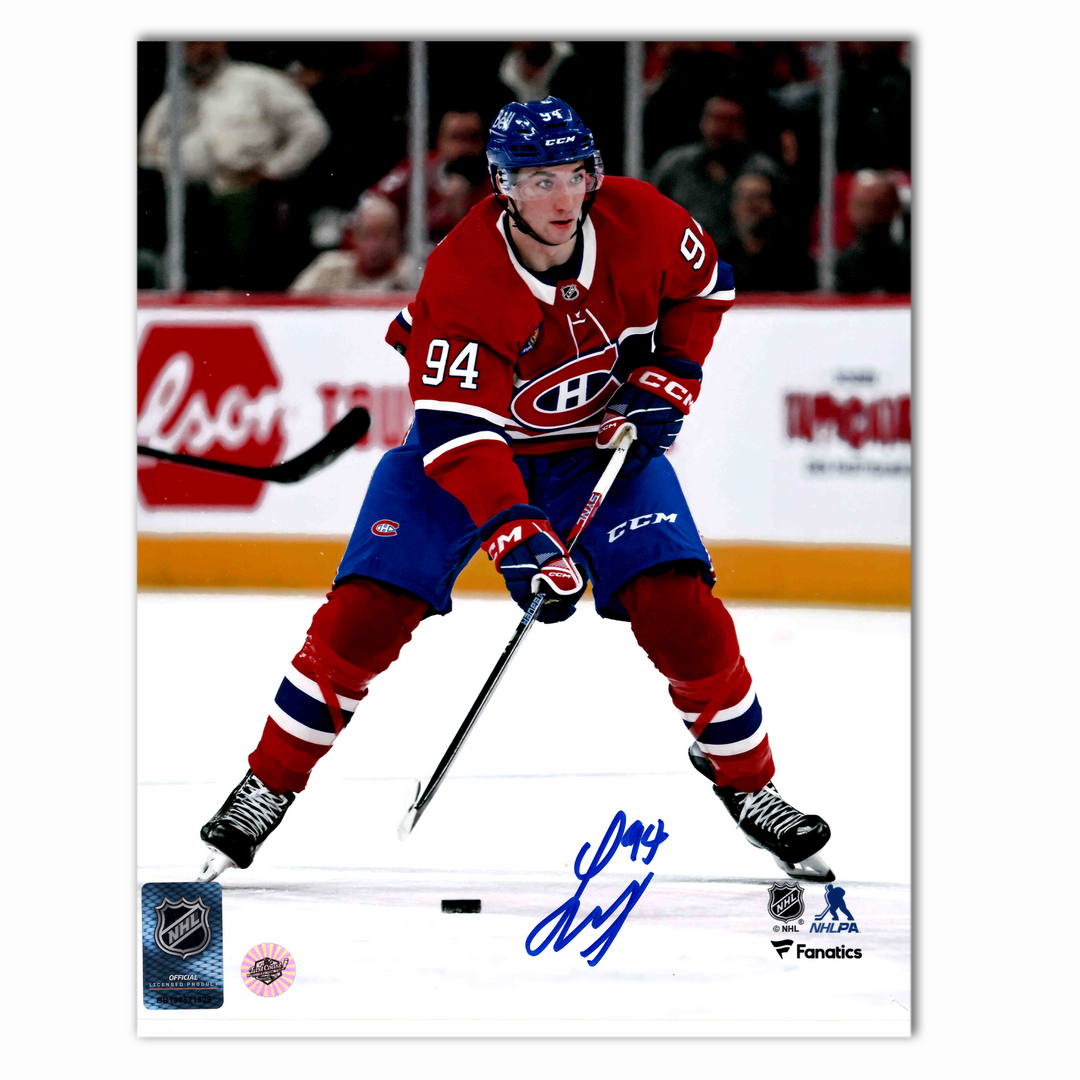 Logan Mailloux Autographed Montreal Canadiens Home 8x10 Photo