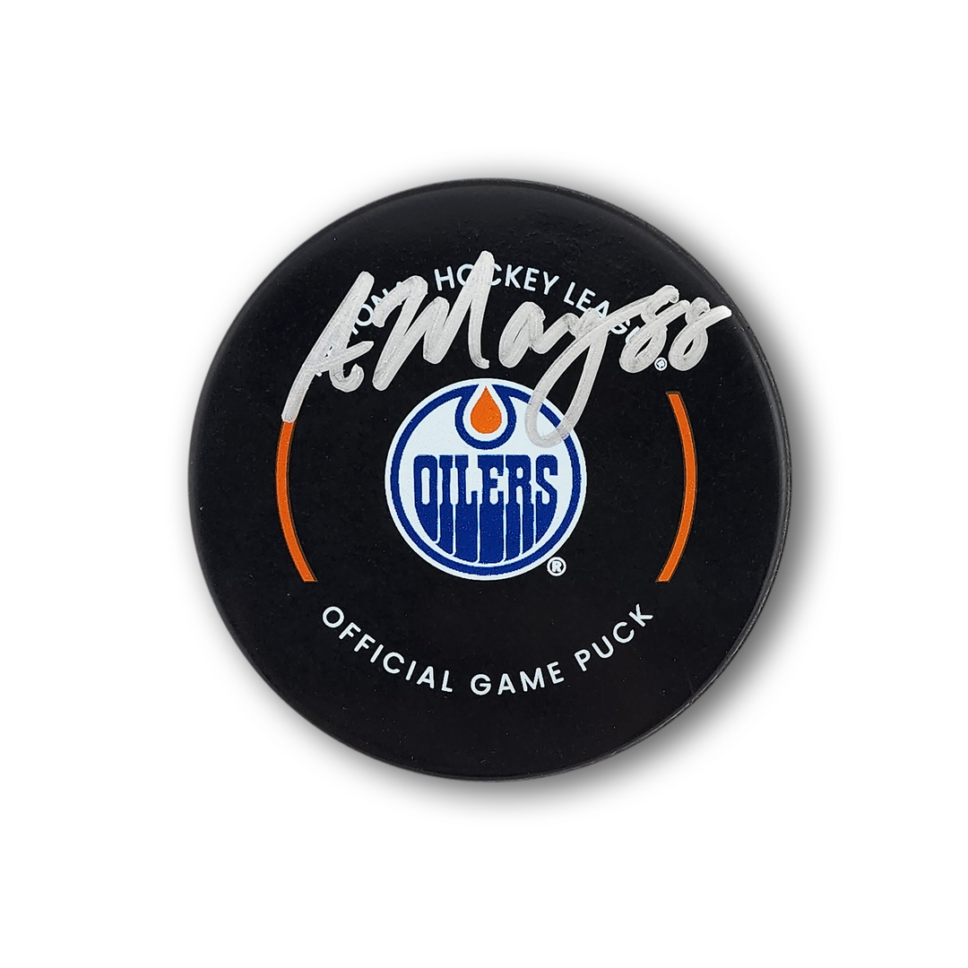 Andrew Mangiapane Autographed Washington Capitals Official Hockey Puck