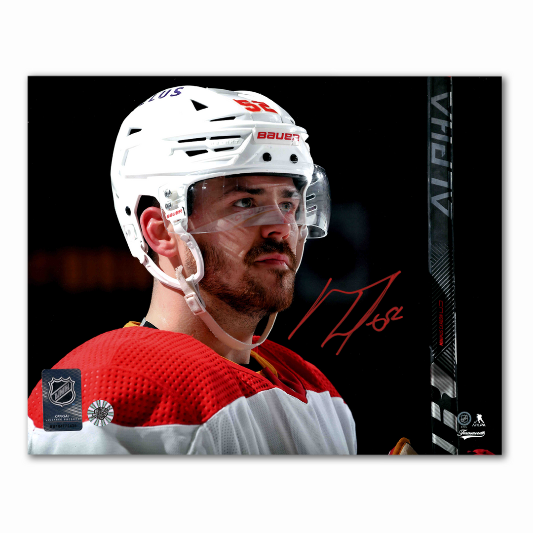 MacKenzie Weegar Autographed Calgary Flames Away Horizontal 8x10 Photo