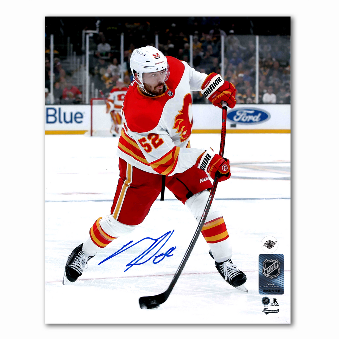 MacKenzie Weegar Autographed Calgary Flames Away 8x10 Photo