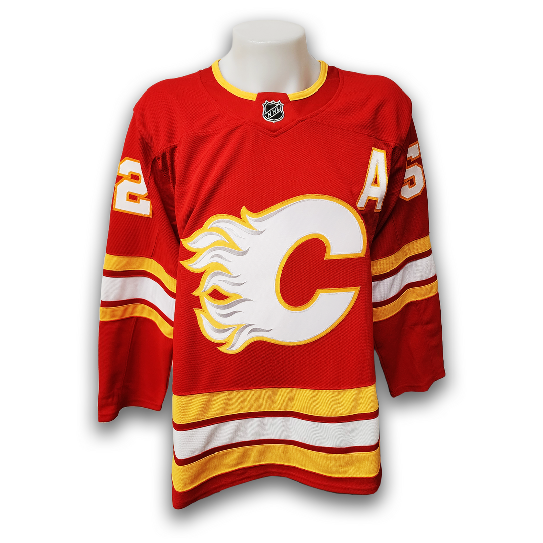 MacKenzie Weegar Autographed Calgary Flames Home Fanatics Premium Jersey