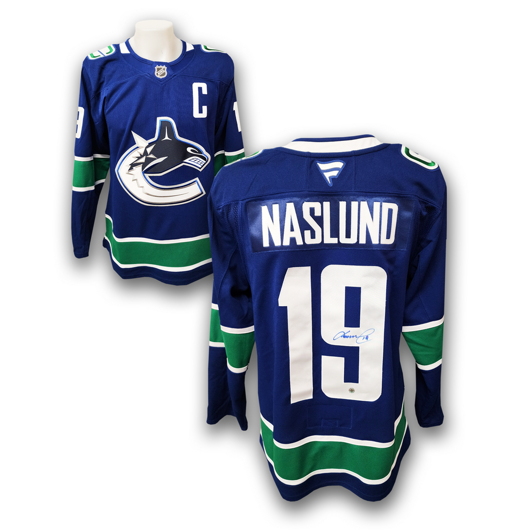 Markus Naslund Autographed Vancouver Canucks Home Fanatics Premium Jersey