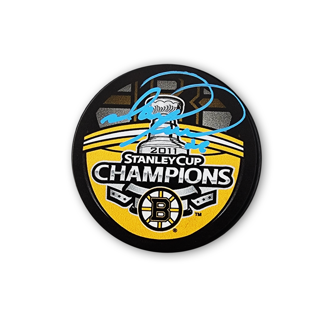 Mark Recchi Autographed Boston Bruins 2011 Stanley Cup Hockey Puck