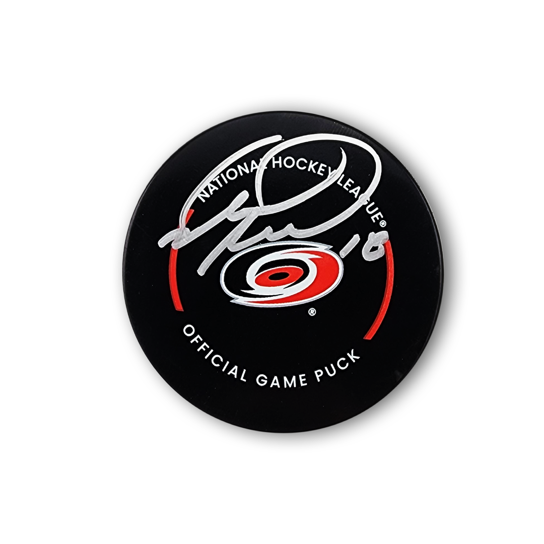Mark Recchi Autographed Carolina Hurricanes Official Hockey Puck