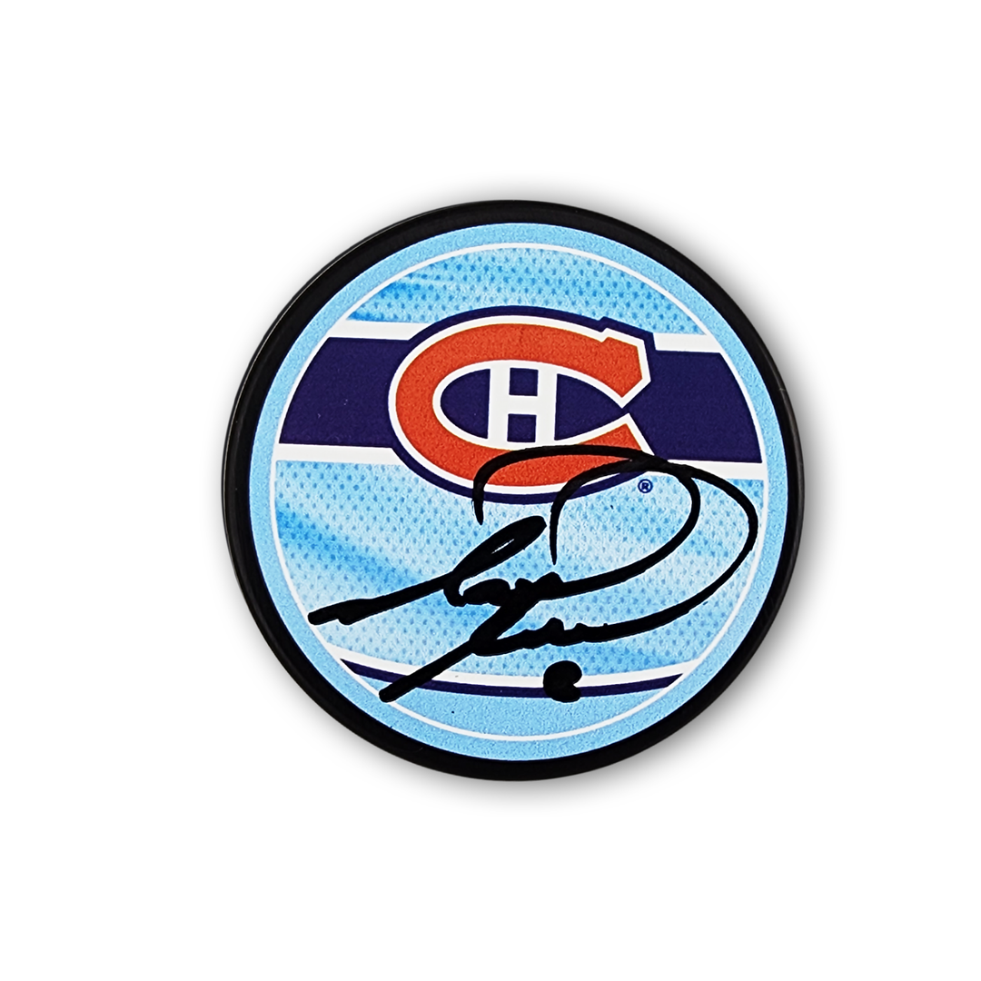 Mark Recchi Autographed Montreal Canadiens Reverse Retro Hockey Puck